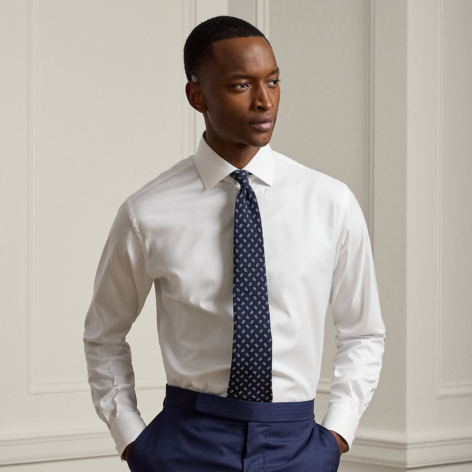 Hemd mit Mikro-Rautenmuster von Purple Label