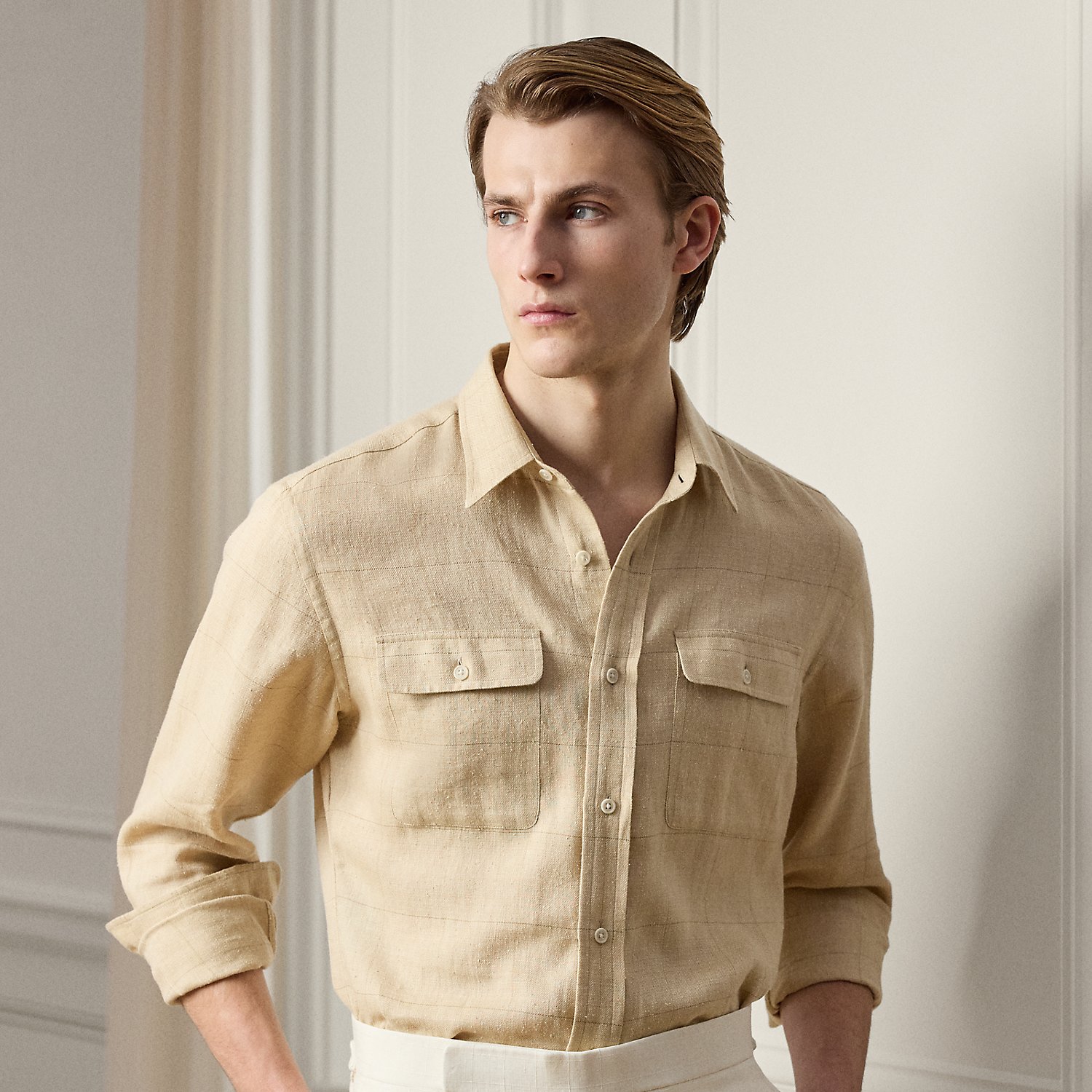 Hemd mit Windowpane-Karo von Purple Label