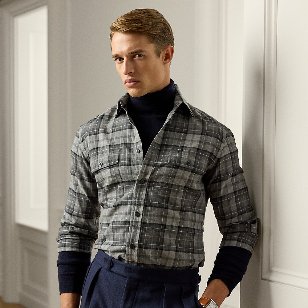 Kariertes Hemd aus Twill Kariertes Hemd aus Twill von Purple Label