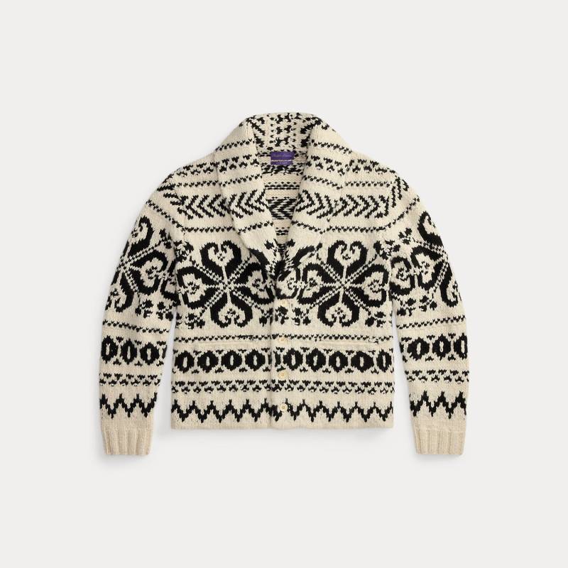 Kaschmir-Strickjacke mit Schalkragen von Purple Label