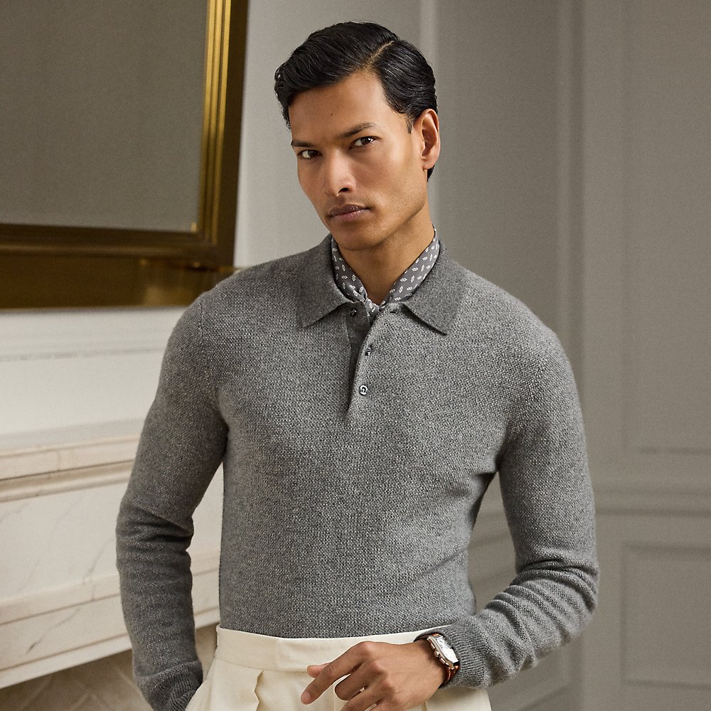 Kaschmirpullover mit Pfauenaugenmuster von Purple Label