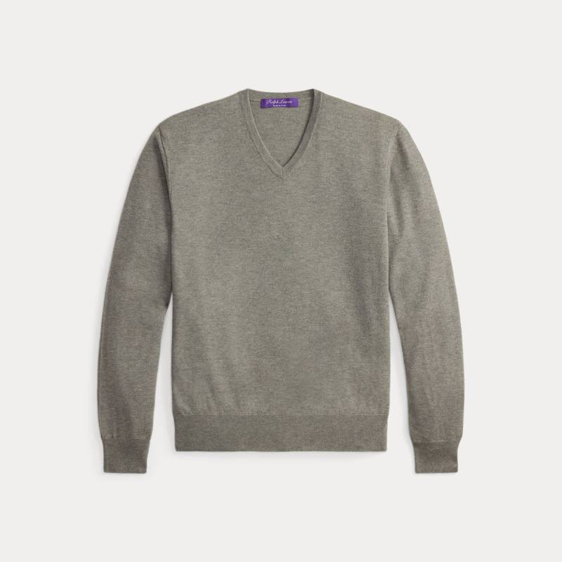 Kaschmirpullover mit V-Ausschnitt von Purple Label