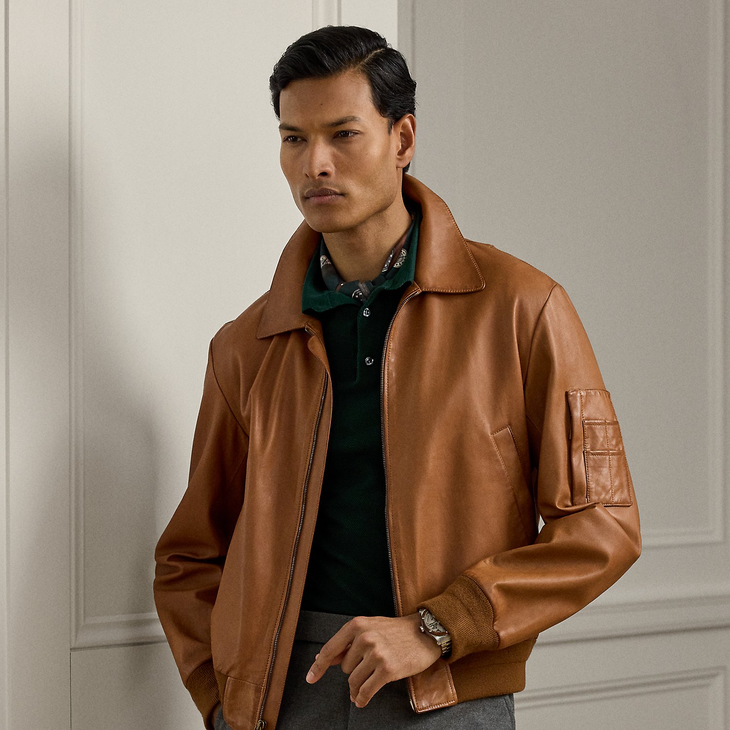 Plongé-Lederjacke Plongé-Lederjacke von Purple Label