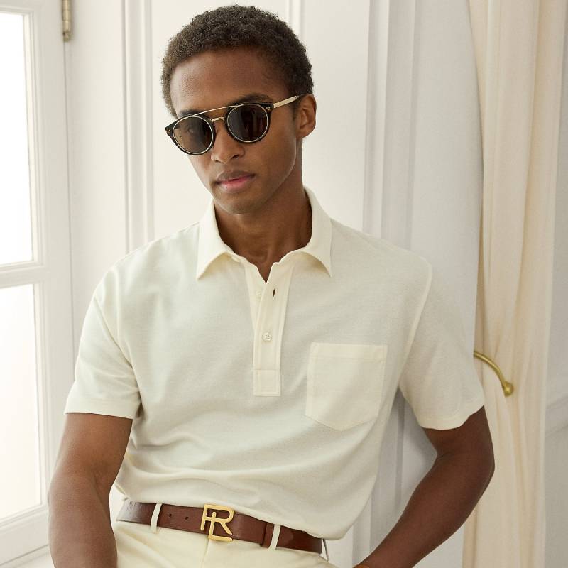 Poloshirt aus Baumwoll-Kaschmir-Piqué von Purple Label