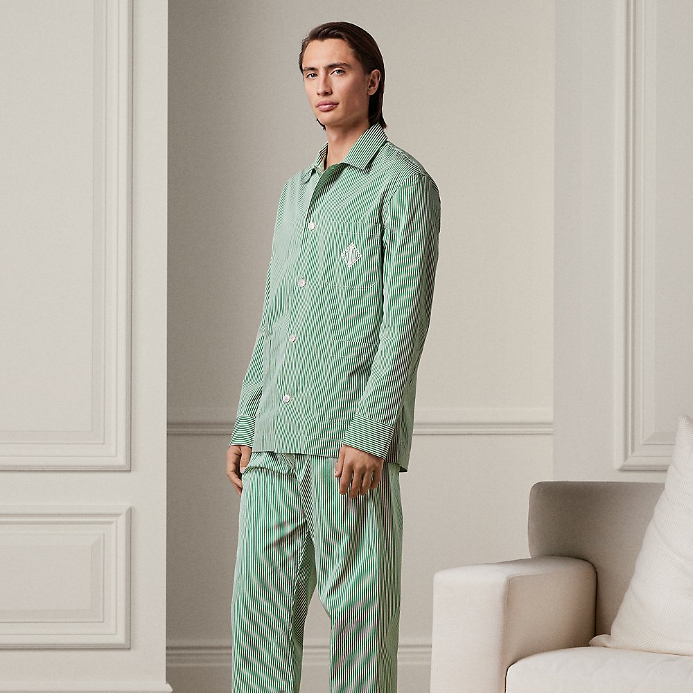 Popeline-Pyjama mit Monogramm von Purple Label