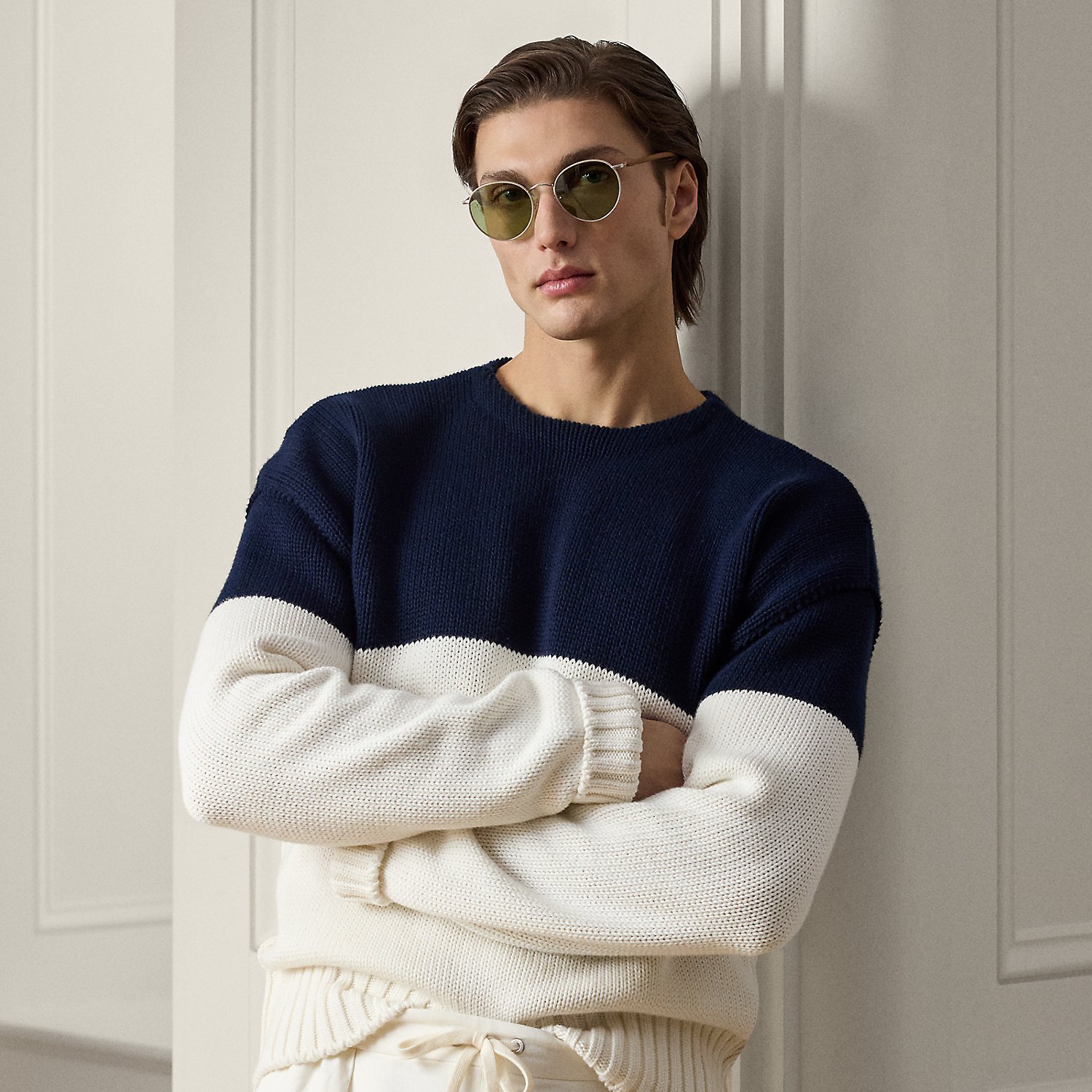 Relaxed-Fit Color-Block-Pullover von Purple Label