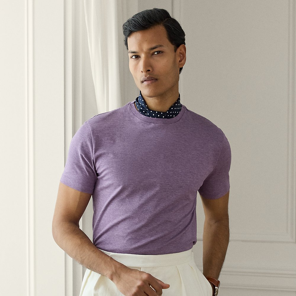 Rundhals-T-Shirt aus Florgarn Rundhals-T-Shirt aus Florgarn von Purple Label