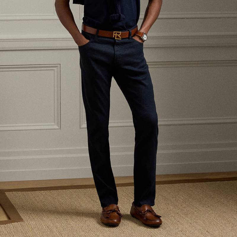 Slim-Fit Stretchjeans mit Leinen von Purple Label