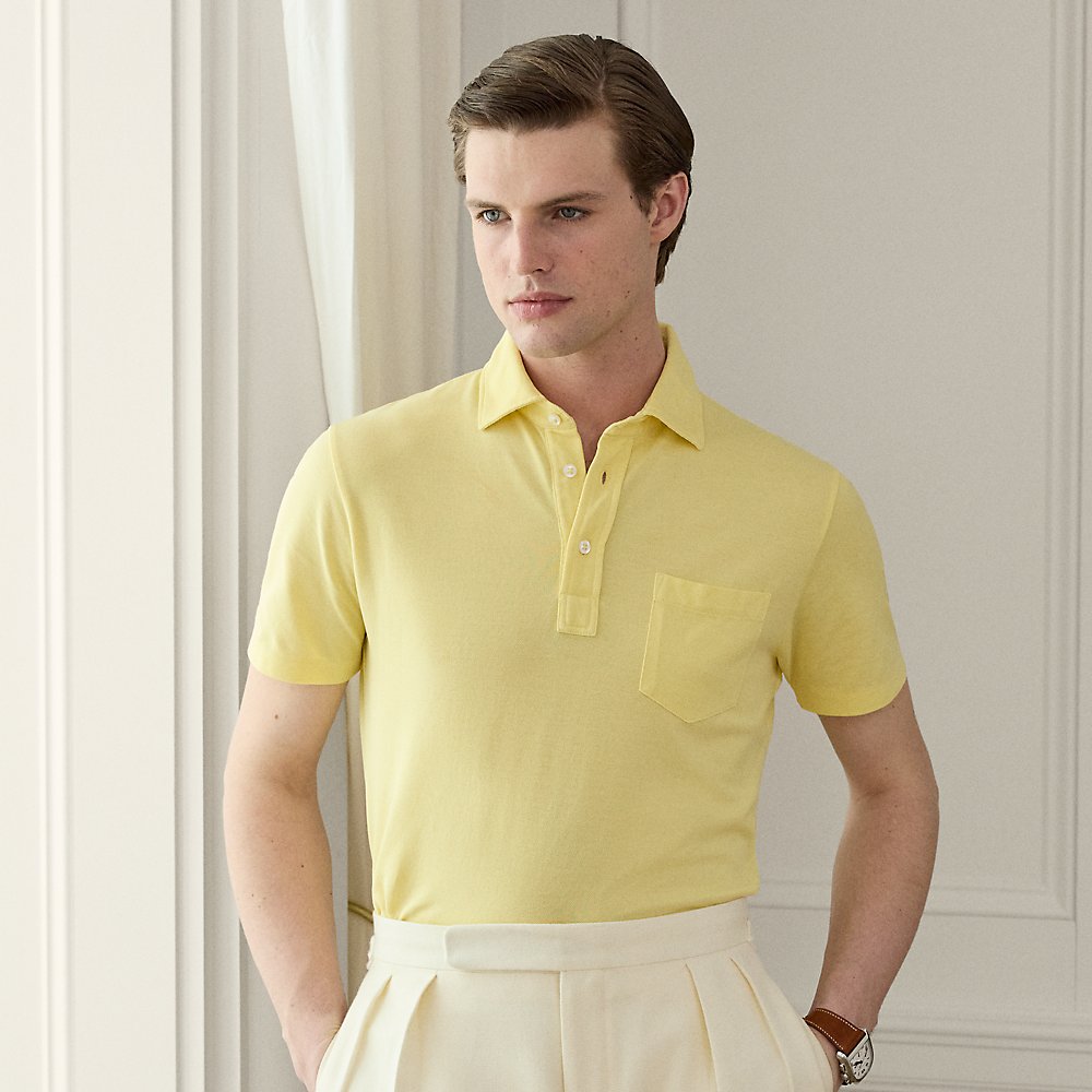 Vorgewaschenes Custom-Slim-Fit Poloshirt Vorgewaschenes Custom-Slim-Fit Poloshirt von Purple Label