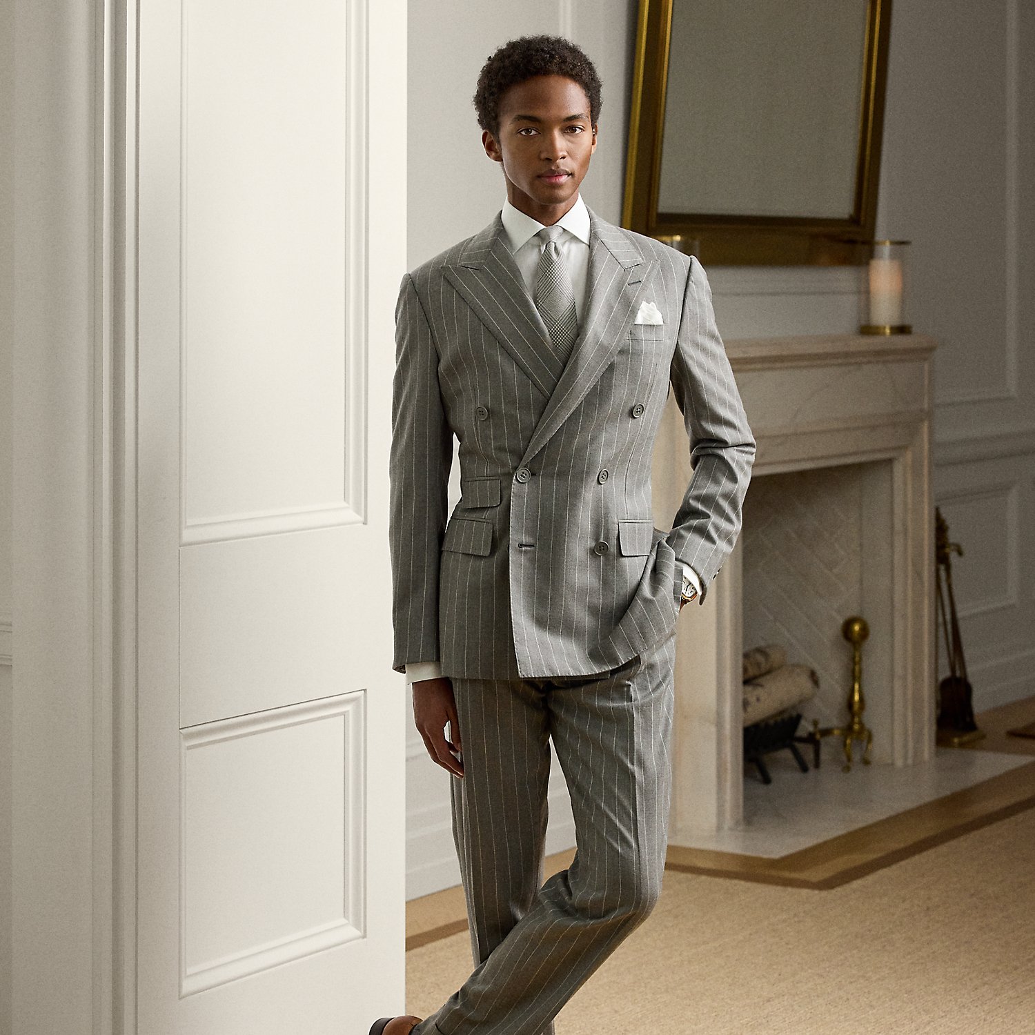 Wollanzug Kent mit Nadelstreifen von Purple Label