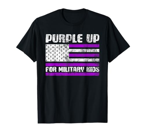 Purple Up For Military Kids USA Flag Military Child Month T-Shirt Purple Up For Military Kids USA Flag Military Child Month T-Shirt von Purple Military Kids Month Of The Military Child