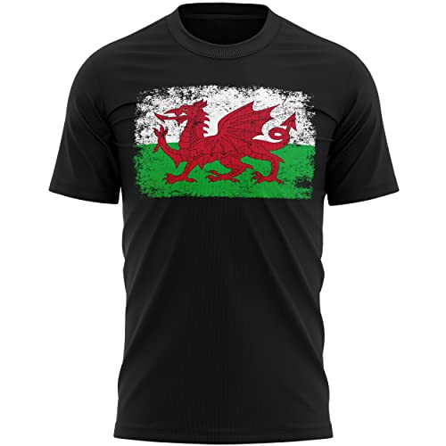 Purple Print House T-Shirt mit Wales Rugby-Flagge, Cymru Geburtstagsgeschenke für walisische Rugby-Fans, Turnier-Outfit, Geschenkidee, Fußball-Nationen-Shirts für Männer, Frauen und Kinder, Schwarz , Purple Print House T-Shirt mit Wales Rugby-Flagge, Cymru Geburtstagsgeschenke für walisische Rugby-Fans, Turnier-Outfit, Geschenkidee, Fußball-Nationen-Shirts für Männer, Frauen und Kinder, Schwarz , von Purple Print House