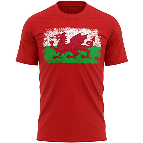 Purple Print House Wales Rugby-Flagge T-Shirt, Cymru Geburtstagsgeschenke für walisischen Rugby-Fan, Turnier-Outfit Geschenkidee, Fußball-National-Shirts für Männer, Frauen und Kinder, rot, L Purple Print House Wales Rugby-Flagge T-Shirt, Cymru Geburtstagsgeschenke für walisischen Rugby-Fan, Turnier-Outfit Geschenkidee, Fußball-National-Shirts für Männer, Frauen und Kinder, rot, L von Purple Print House