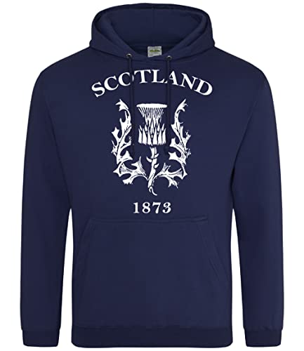 Scotland 1873 Rugby Hoodie, Schottland Geburtstagsgeschenke für schottischen Rugby-Fan, Distel-Turnier-Outfit, Geschenkidee, Nations Hoody für Männer, Frauen und Kinder, navy, L Scotland 1873 Rugby Hoodie, Schottland Geburtstagsgeschenke für schottischen Rugby-Fan, Distel-Turnier-Outfit, Geschenkidee, Nations Hoody für Männer, Frauen und Kinder, navy, L von Purple Print House