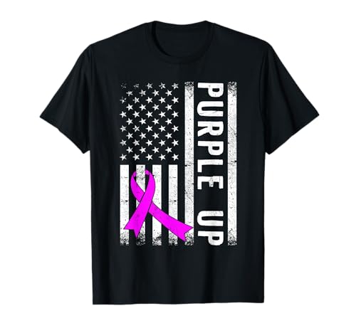 Purple Up Military Kids Awareness Flagge für Militärkinder, USA-Flagge T-Shirt Purple Up Military Kids Awareness Flagge für Militärkinder, USA-Flagge T-Shirt von Purple Up Month Of The Military Child Gifts Tees
