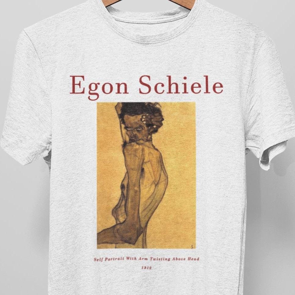 Egon Schiele Selbstporträt T-Shirt - Premium Qualität Expressionismus Gogh Klimt Munch Kandinsky Egon Schiele Selbstporträt T-Shirt - Premium Qualität Expressionismus Gogh Klimt Munch Kandinsky von PurpleBananaCo