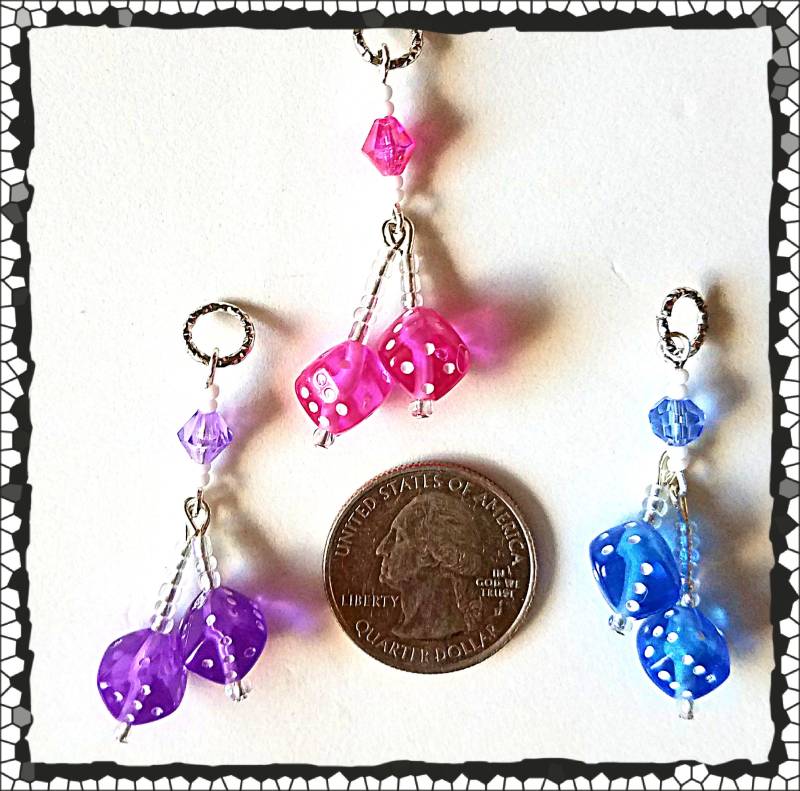 Würfel Hörgerät Charms Paradies Acryl Akzent Perlen von PurpleCatAidCharms