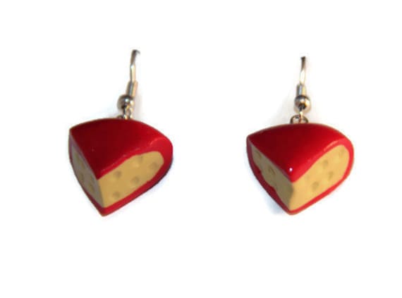 Handgemachte Fimo-Käse-Ohrringe Foodie-Schmuck Handgemachte Fimo-Käse-Ohrringe Foodie-Schmuck von PurpleCatShop