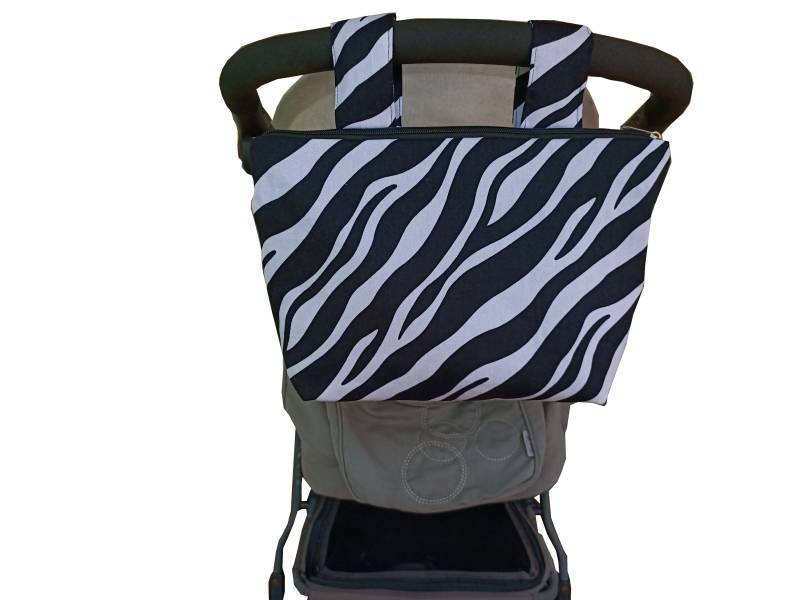 Kinderwagen-Aufbewahrung Zebramuster Wasserfester Kinderwagen-Organizer Mit Reißverschluss von PurpleChilliDesigns
