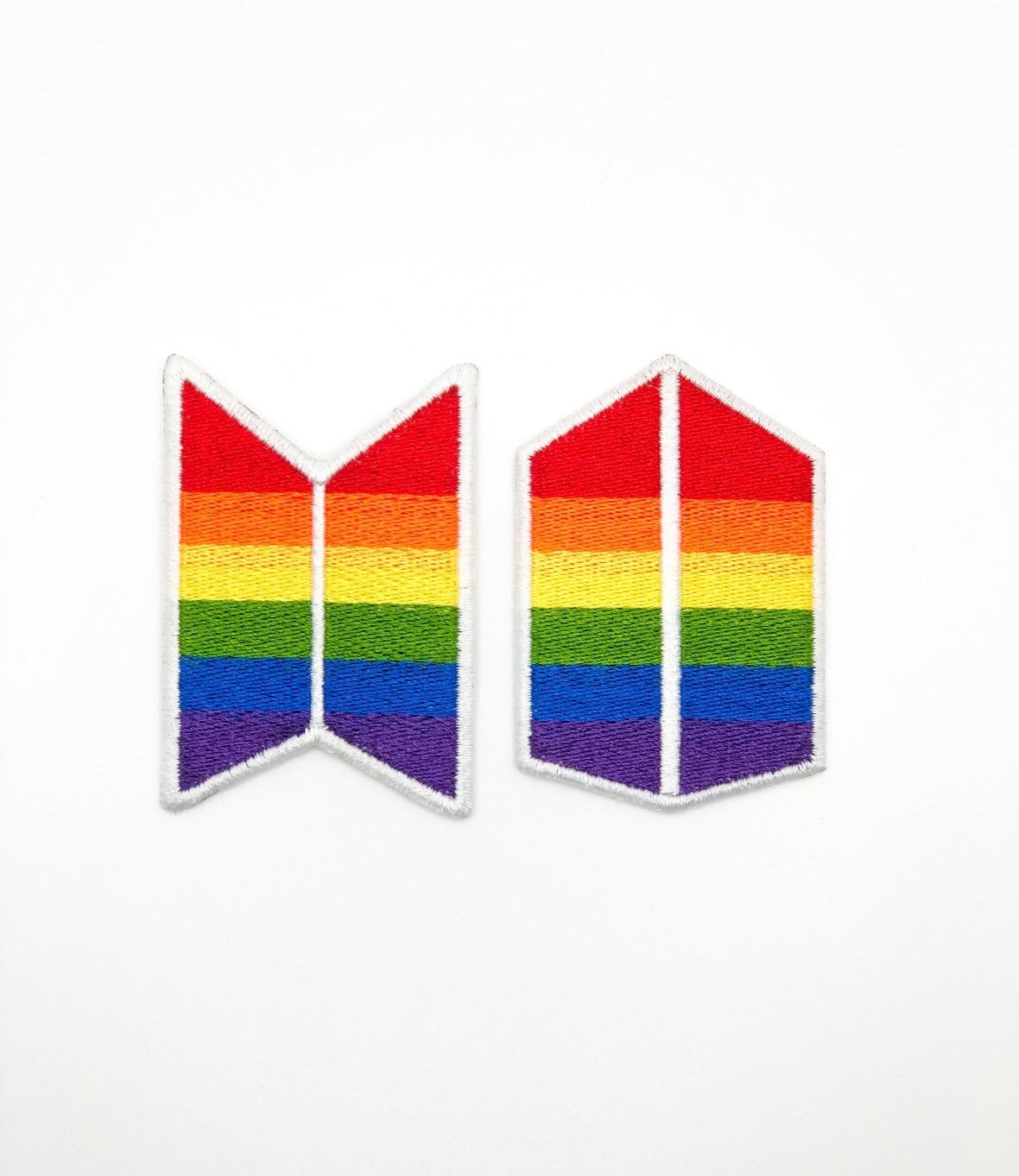 Bts & Army- Lgbtq+ Regenbogen Flagge - Pride Aufnäher Zum Aufbügeln Für Tragetaschen, T-Shirts, Hüte, Jeans, Mäntel Und Etc von PurpleEmbroideries