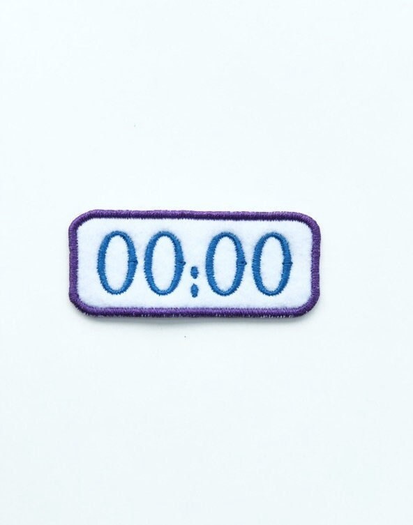 Zero O'clock - Digitaluhr Bts Bügelbild Aufnäher Für Tragetaschen, T-Shirts, Hüte, Jeans, Mäntel Und Etc von PurpleEmbroideries