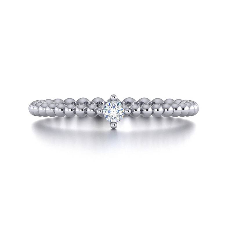 14K 18K Solid Gold Ein Diamant Einzelring, Minimalist Ring, Stapelbar Stapeln Ehering, Personalisierte Purplemay-R003 von PurpleMayJewellery