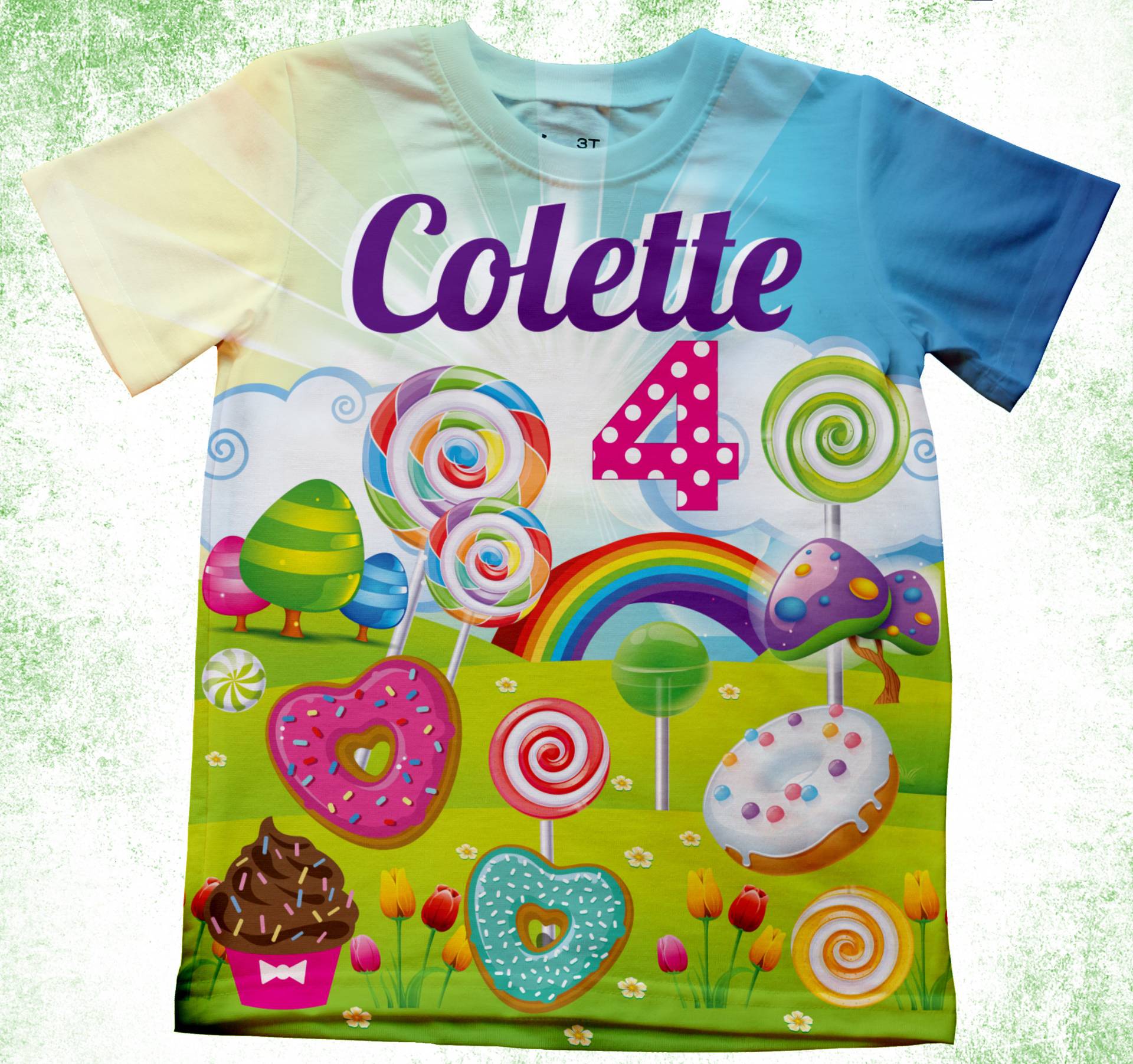 Candyland Geburtstag Shirt/Personalisierte Regenbogen Thema Donut Party T-Shirts/Mädchen Shirts/Onesie®, Jugend Und Erwachsene /Candyland von PurpleRoseHouse