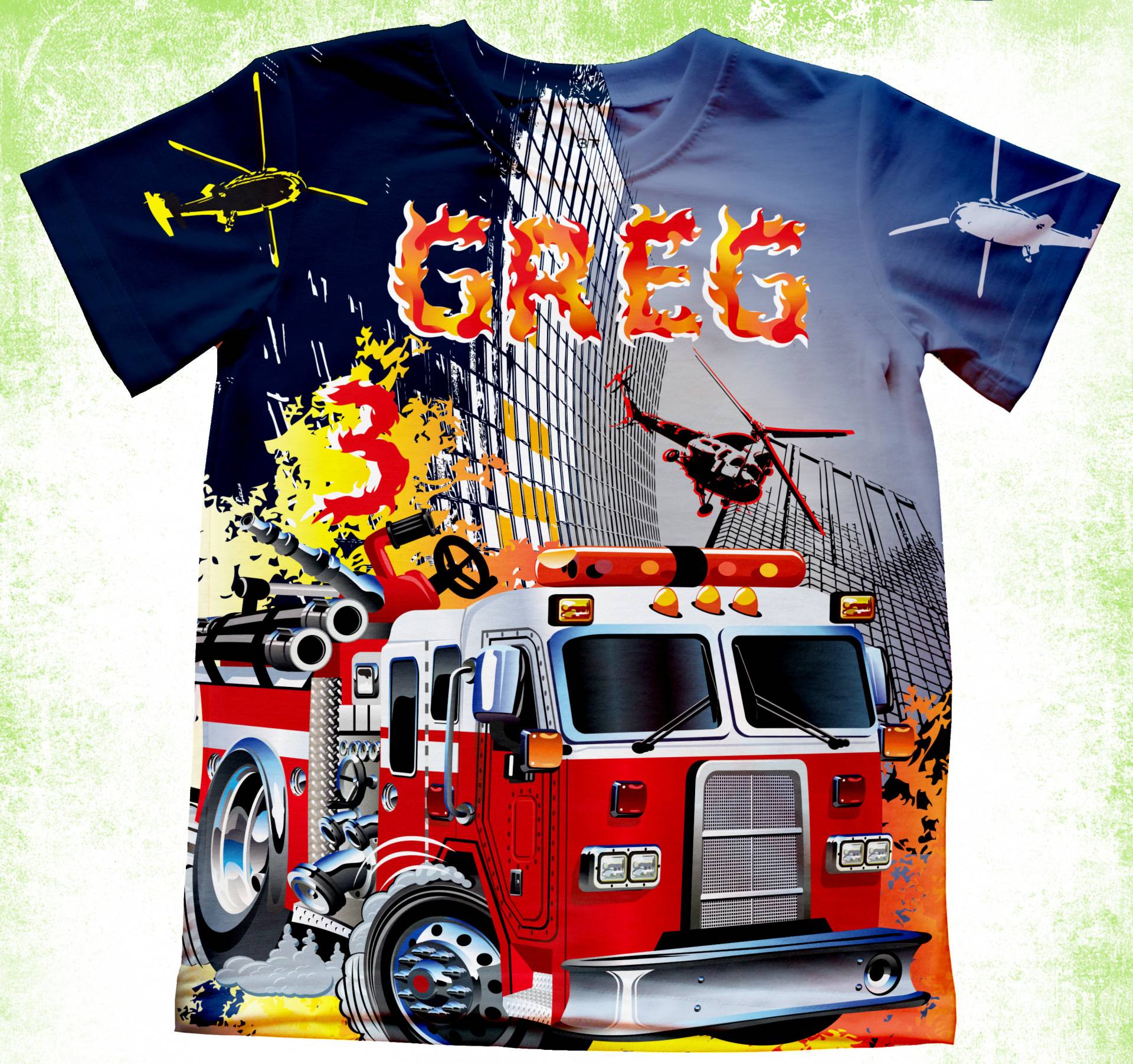 Feuerwehr T-Shirt/Feuerwehrmann T-Shirts/Kindergeburtstag Shirt/Onesie, Jugend® Und Erwachsene Shirts/Familie Feuerwehrmann Shirts von PurpleRoseHouse