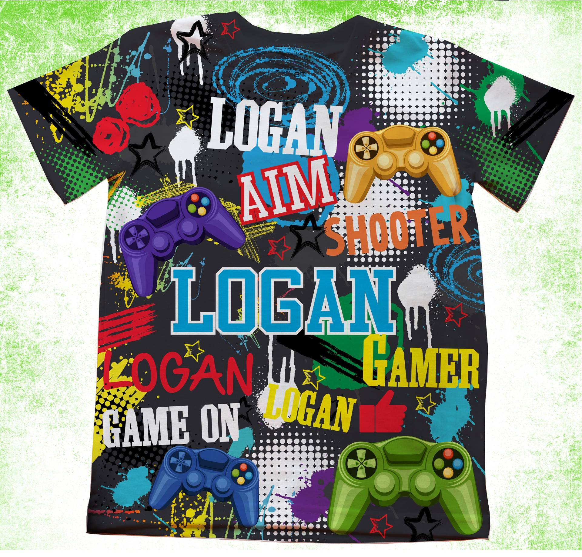 Gamer Geburtstag Shirt, Familien Jungen Fünfte Videospiel Game On von PurpleRoseHouse
