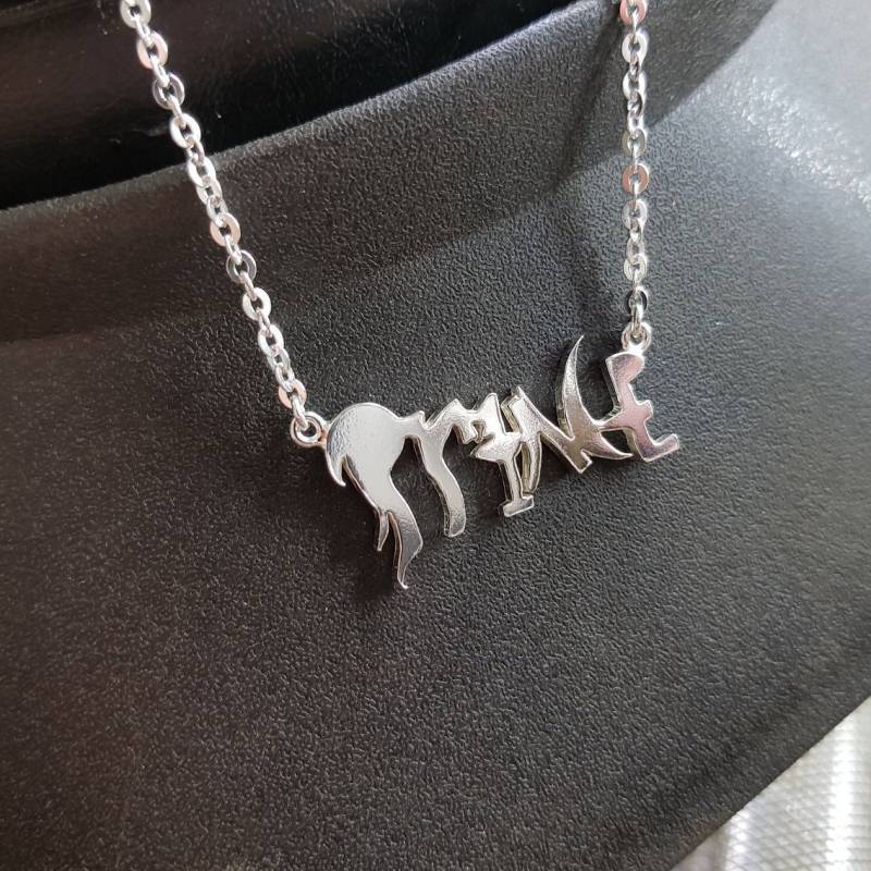 Kettenanhänger - Kultiger Name 1999 Album Erinnerung 925Er Silber Handgemacht von PurpleSFScollections