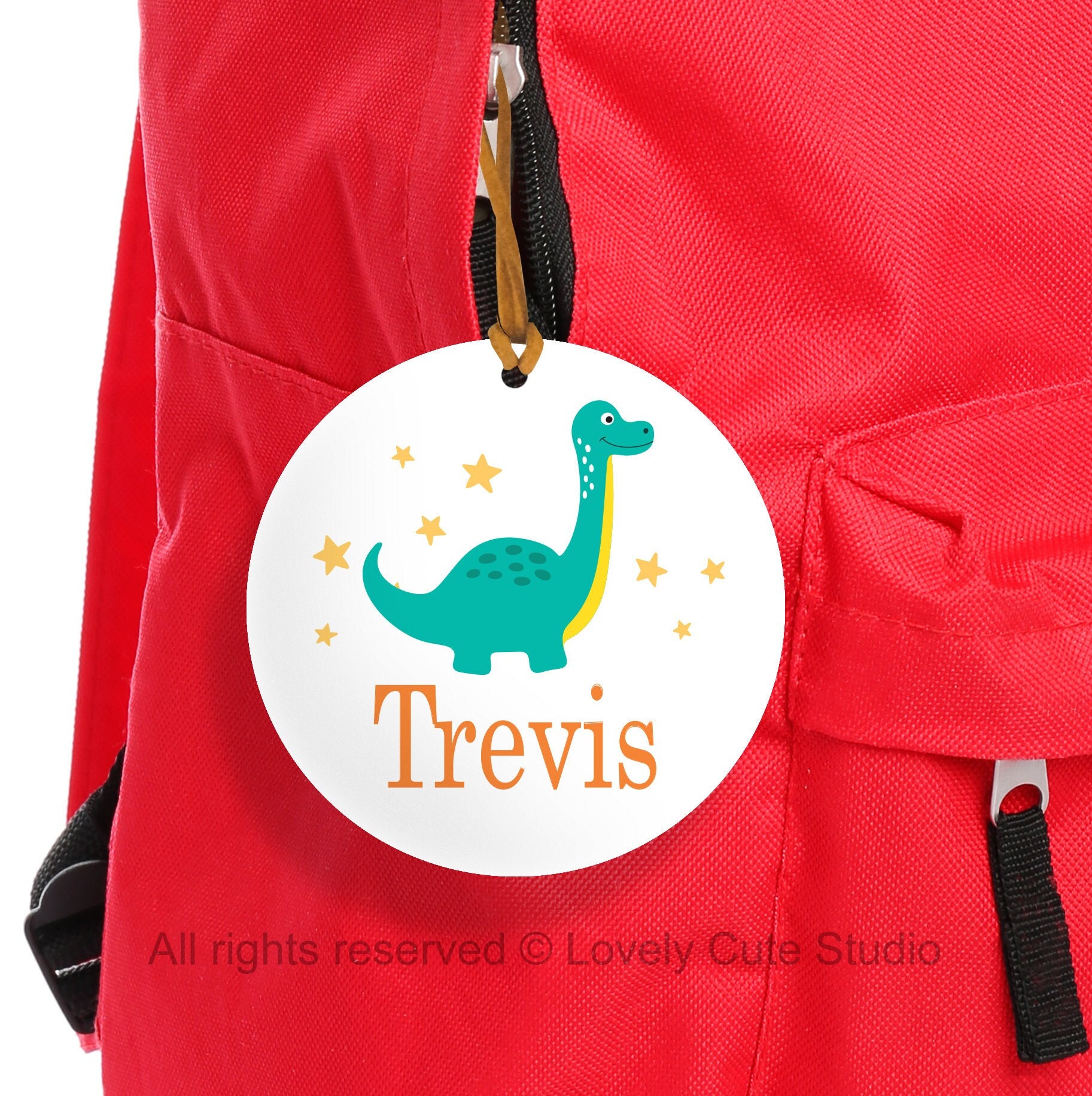 Namenssack Anhänger Für Junge, Kinder Namensanhänger, Dinosaurier Rucksack Tag Dipper Taschenanhänger Lunchbox Schule Tasche Namensanhänger Dino von PurpleTreeDecor