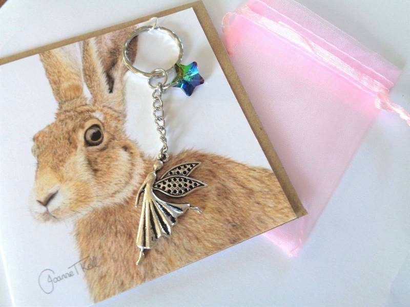 Fantasy Fairy Handgemachte Kunst Schlüsselanhänger - Geschenk Verpackt Mit Karte, Briefumschlag Und Geschenkbeutel von PurpleTulipGifts