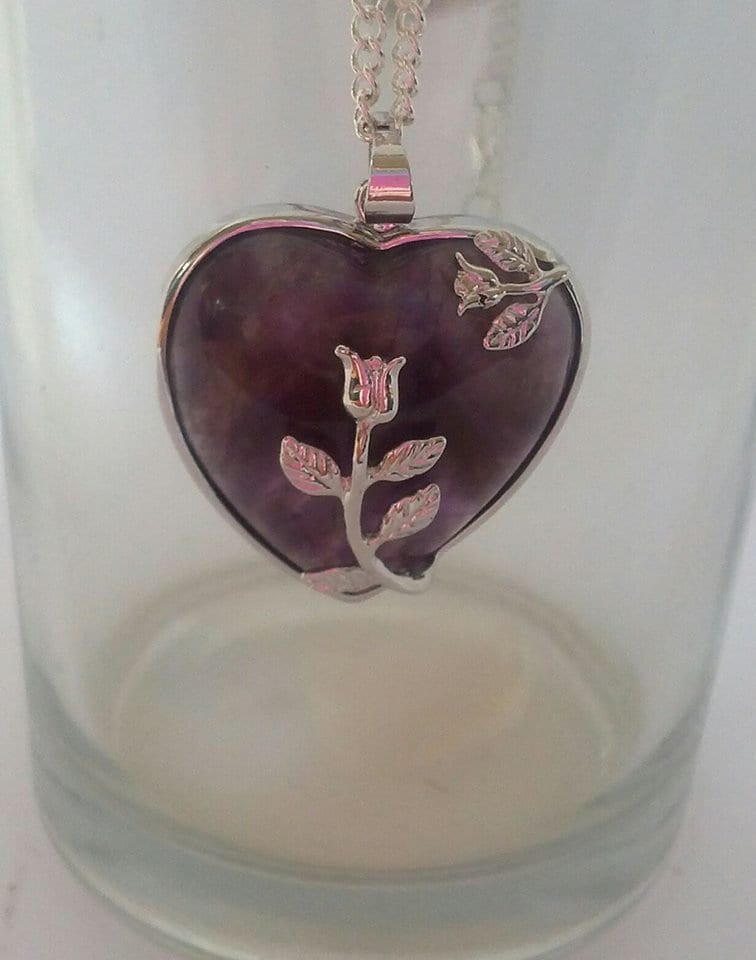 Amethyst Herz Halskette von Purpleponypets