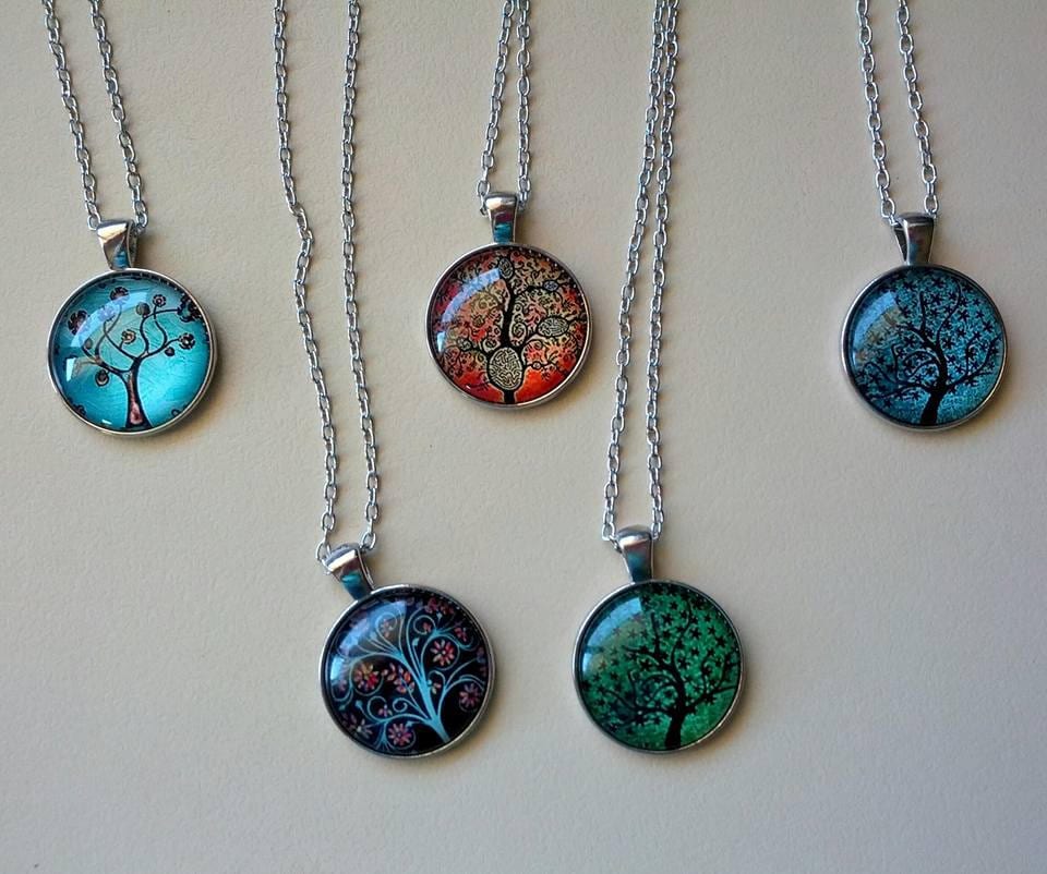 Baum Druck Halskette - Geschenke Für Frauen Mädchen von Purpleponypets