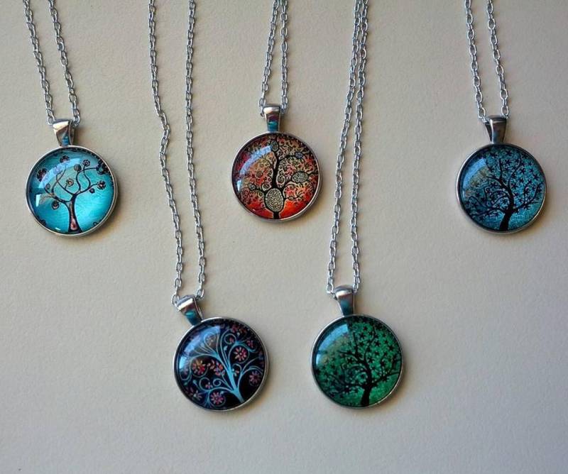 Baum Druck Halskette - Geschenke Für Frauen Mädchen von Purpleponypets