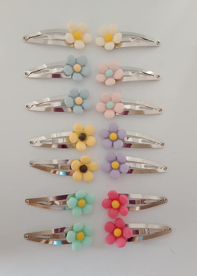 Blume Snap Haarspangen von Purpleponypets