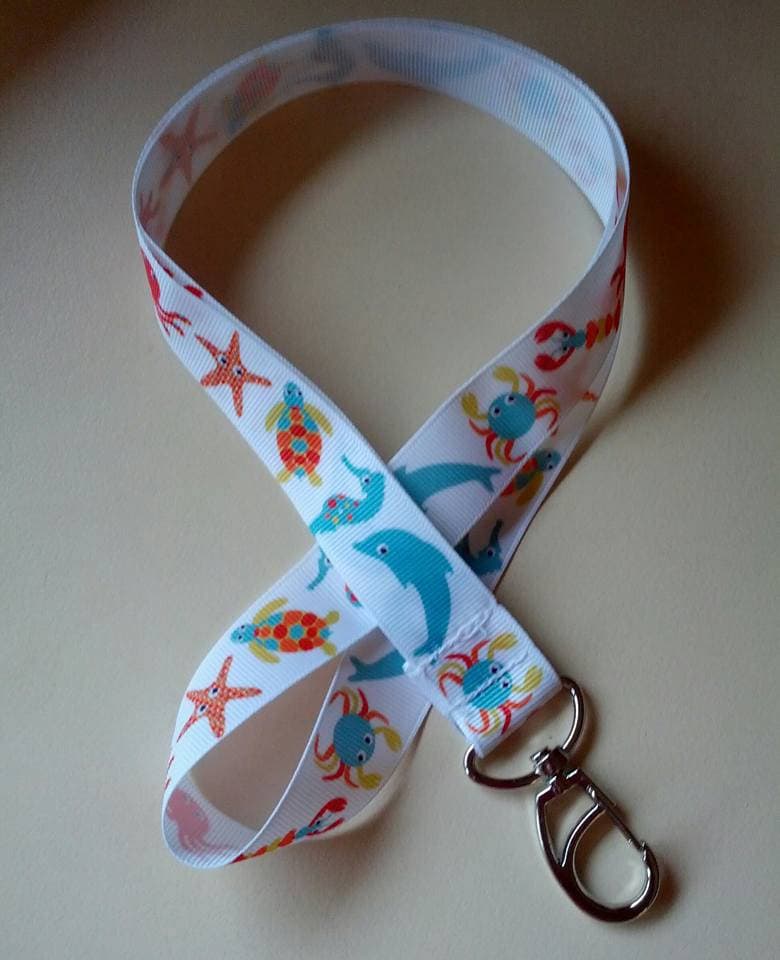 Delphin Schlüsselband/Ausweishalter von Purpleponypets