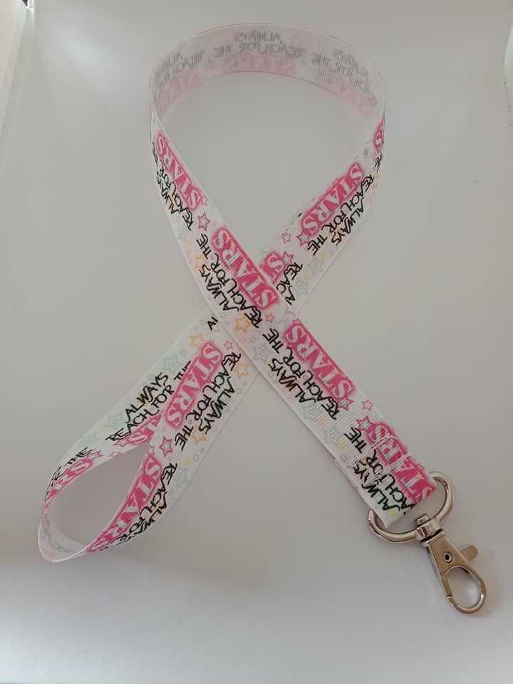 Immer Nach Den Sternen Greifen - Motivationsgeschenke/Schlüsselband Ausweishalter von Purpleponypets