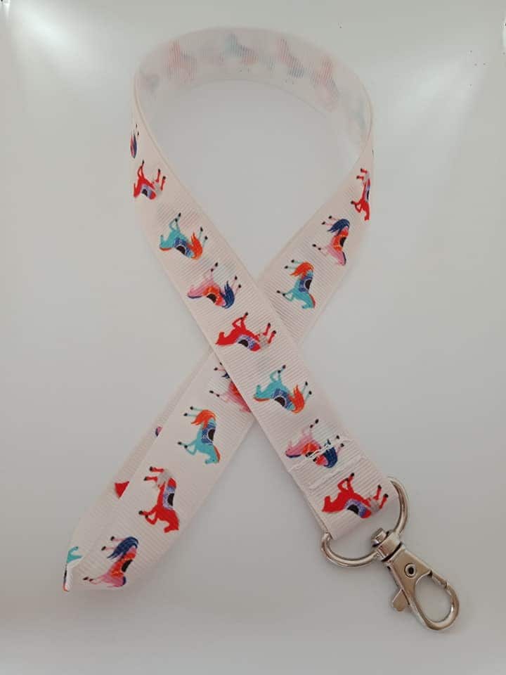 Lanyard Mit Pferd Aufdruck/Ausweishalter Namensschild von Purpleponypets