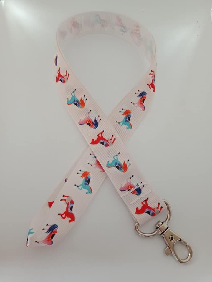 Lanyard Mit Pferd Aufdruck/Ausweishalter Namensschild von Purpleponypets