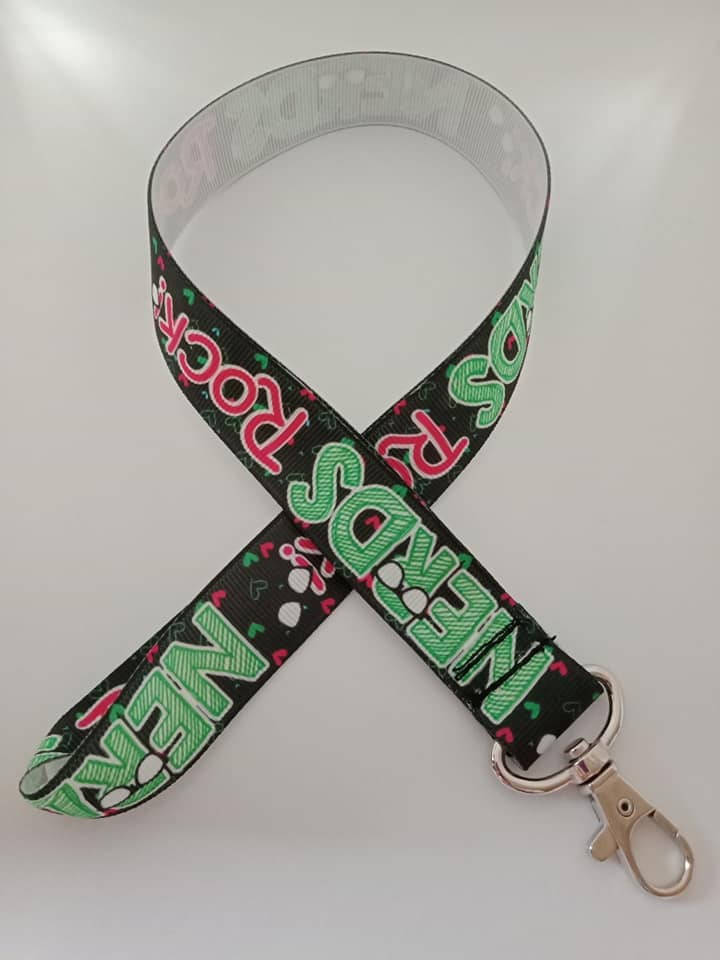 Nerds Rock/Schlüsselband Ausweishalter von Purpleponypets