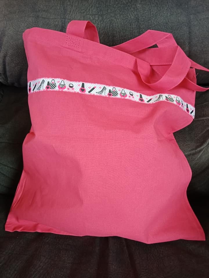 Rosa Mode Baumwolltasche/Einkaufstasche von Purpleponypets