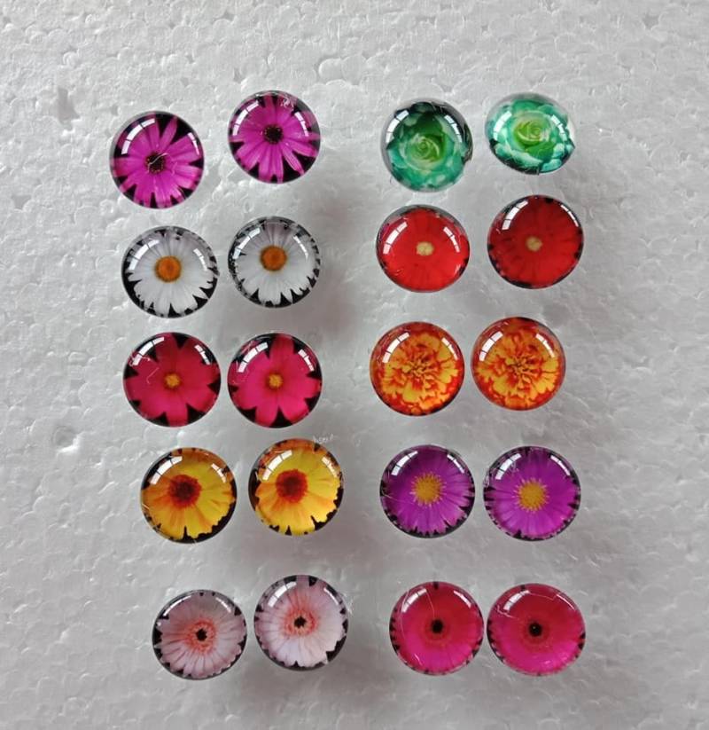 Silber Blume Ohrstecker von Purpleponypets