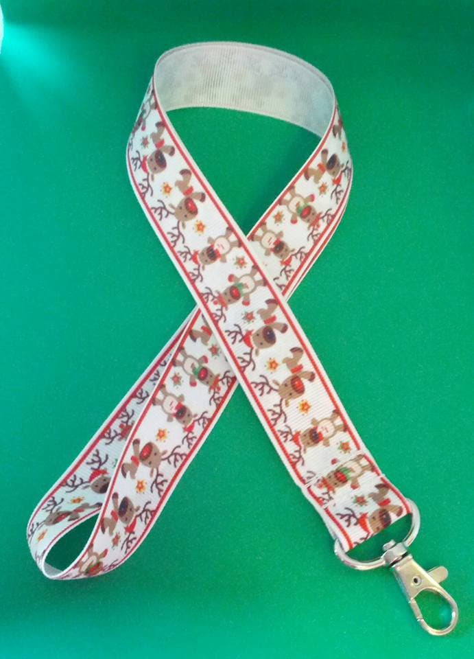 Weihnachtsren Schlüsselband/Ausweishalter von Purpleponypets