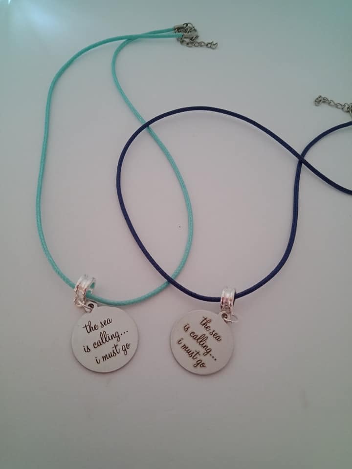 strand-Liebhaber Charme Schnur Anhänger Halskette von Purpleponypets