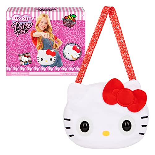 Purse Pets, Sanrio Hello Kitty and Friends, Hello Kitty, interaktive Stofftier-Handtasche mit über 30 Geräuschen und Reaktionen, Kinderspielzeug für Mädchen von Purse Pets