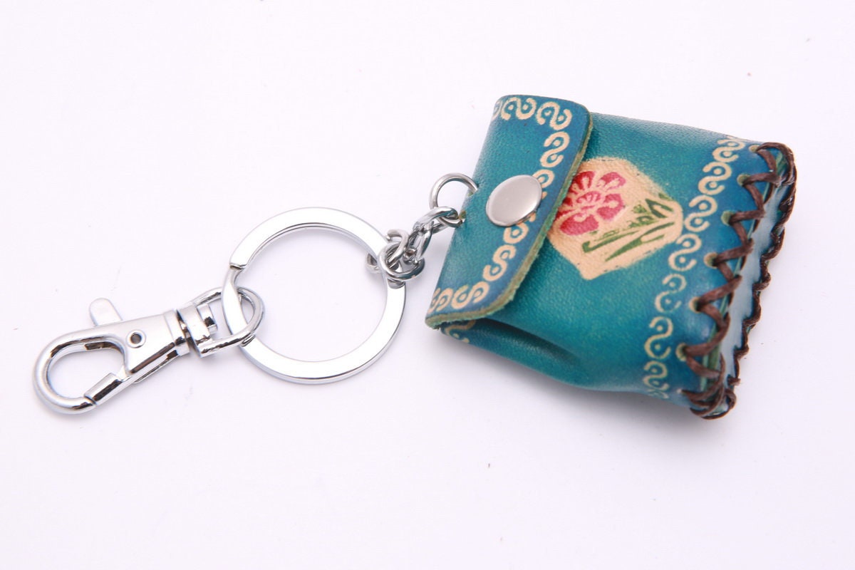 Purseworld Damen Handmade-Leder Blaue Tasche Design Schlüsselanhänger Schlüsselhalter von PurseWorldAustralia