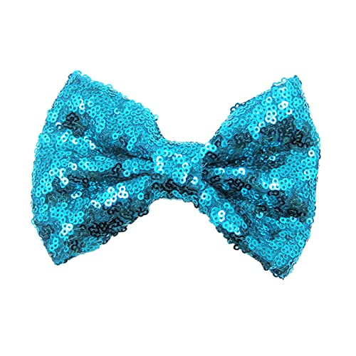 Glitzer Pailletten Haarspangen Kinder Schleifen Pailletten Mädchen Haarnadel Teenager Haarschmuck Bowknot Bling Haarspange Kopfbedeckung Glitzernde für Karneval, Mottoparty, Silvester von Pursuit-W