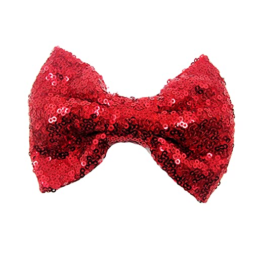 Glitzer Pailletten Haarspangen Kinder Schleifen Pailletten Mädchen Haarnadel Teenager Haarschmuck Bowknot Bling Haarspange Kopfbedeckung Glitzernde für Karneval, Mottoparty, Silvester von Pursuit-W