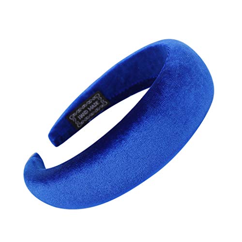 Haarreif Damen Klassischer Basic Haarreif Samt Breit Stirnband Kopfband Haarband Minimalistischen Haarschmuck Elegant Vintage Haarband Sport Stirnbänder für Mädchen Frauen (02-Blue, One Size) von Pursuit-W